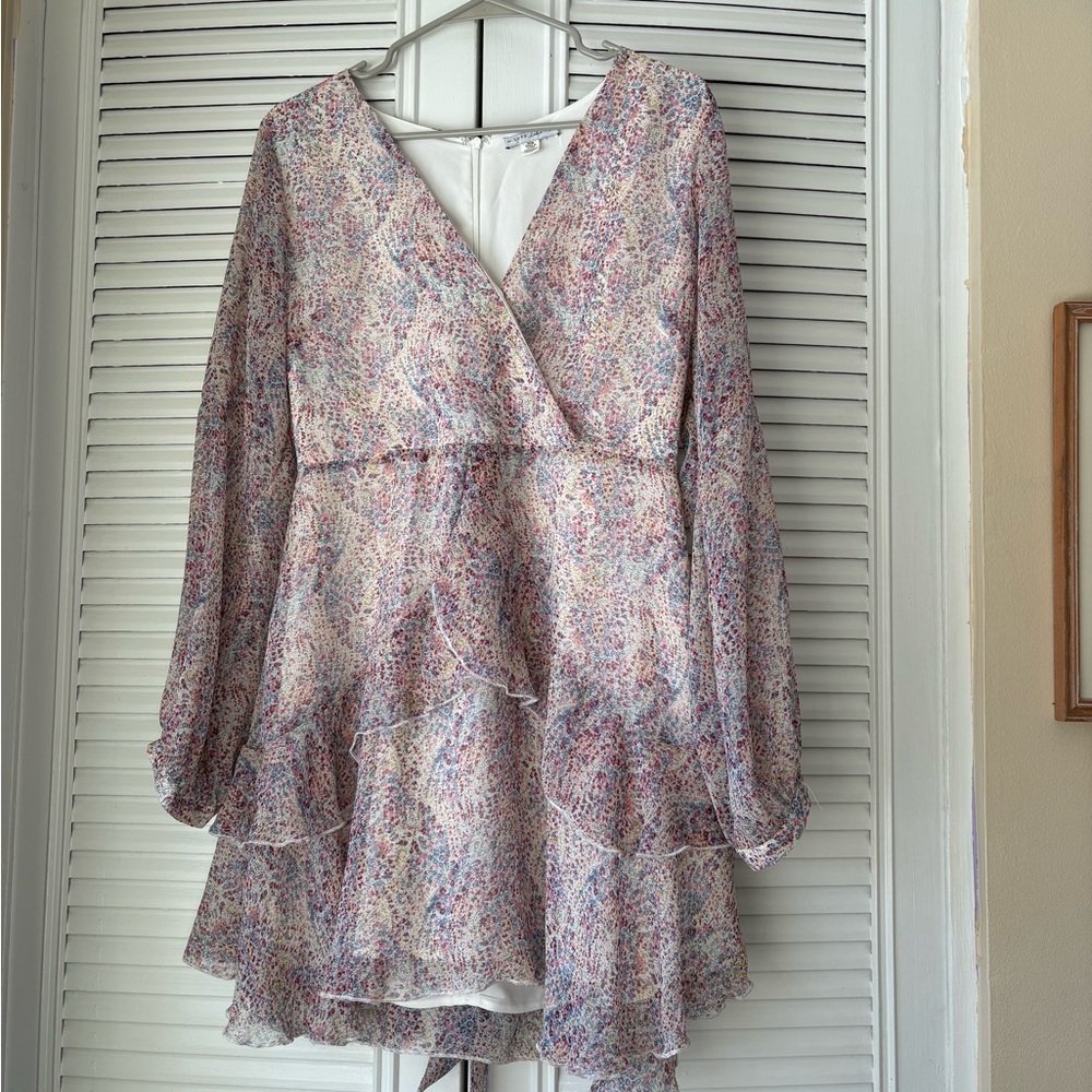 South Moon Under Pastel Floral Long Sleeve Dress